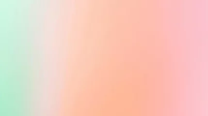 Selbstklebende Fototapeten Gentle pastel ombre with peach, mint, and lavender, soft color palette, gradient transition © Photography09