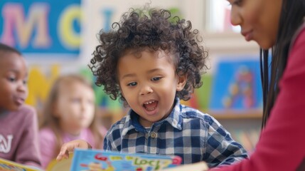 The child reading book