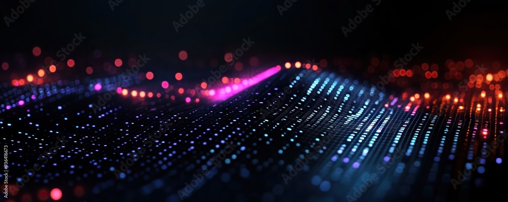 Poster digital background perfect for tech processes, neural networks, artificial intelligence, data transf