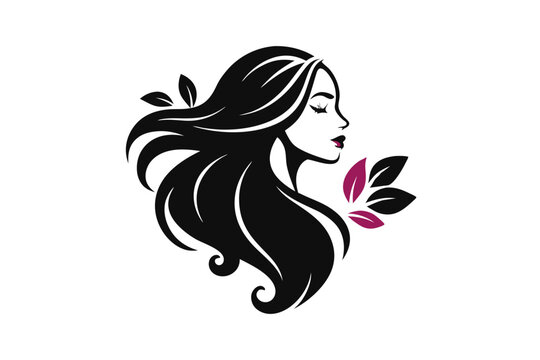 recommend clip art: beauty care logo design  black silhouette vector art