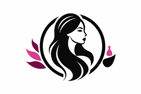 recommend clip art: beauty care logo design  black silhouette vector art