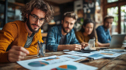 A business budgeting workshop where participants are guided through the process of creating a budget from scratch, with hands-on activities.