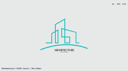 Architecture logo design with vector illustration