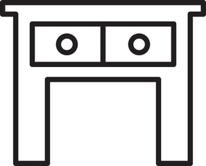 Office Table Line Icon