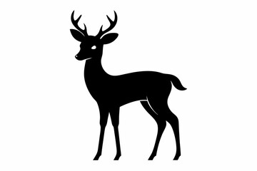 deer black silhouette vector