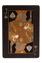 Black gambling card 1 2 3 4 5 6 7 8 9 10 j q k isolated on white background