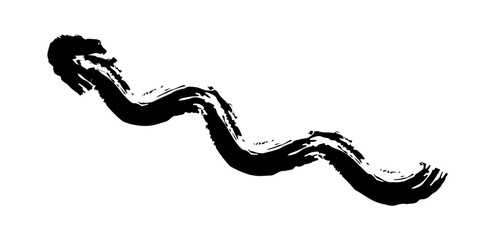 Obraz premium Hand drawn simple arrow drawn with wax crayon, chalk or charcoal. Uneven dry texture for underlining highlighting. Pencil drawn lines, strikethrough, grungy vector isolated on white.