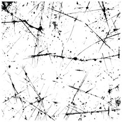 Dynamic Black and White Abstract Design with Lines and Splashes