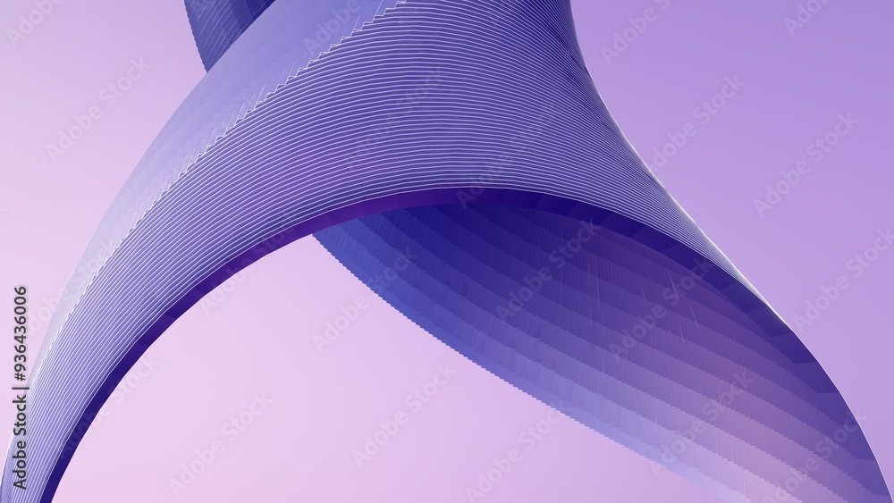 Poster abstract curve waves background 3d render