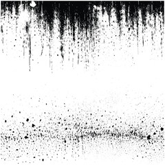 Grunge Black Drip and Splatter Background Texture