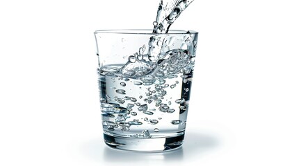 water pouring into glass