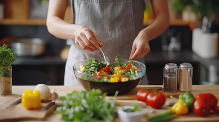 Naklejka premium couple cooking in the kitchen