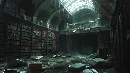 Strong emotional expressions set in unexpected locations like abandoned factories or old libraries blending stark contrasts