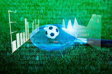 business in football club and soccer team manager, online sport betting concept