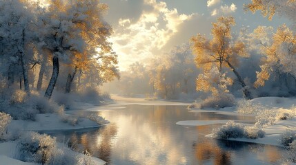 Fototapeta premium Four seasons landscape