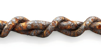 Closeup of Rusty Twisted Metal.