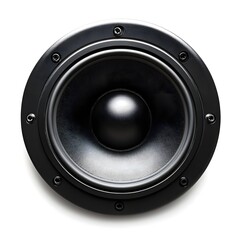 Black Speaker Isolated on White.