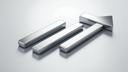 3D Vector Clock and Upward Arrow with Timing Concept for Business Scaling