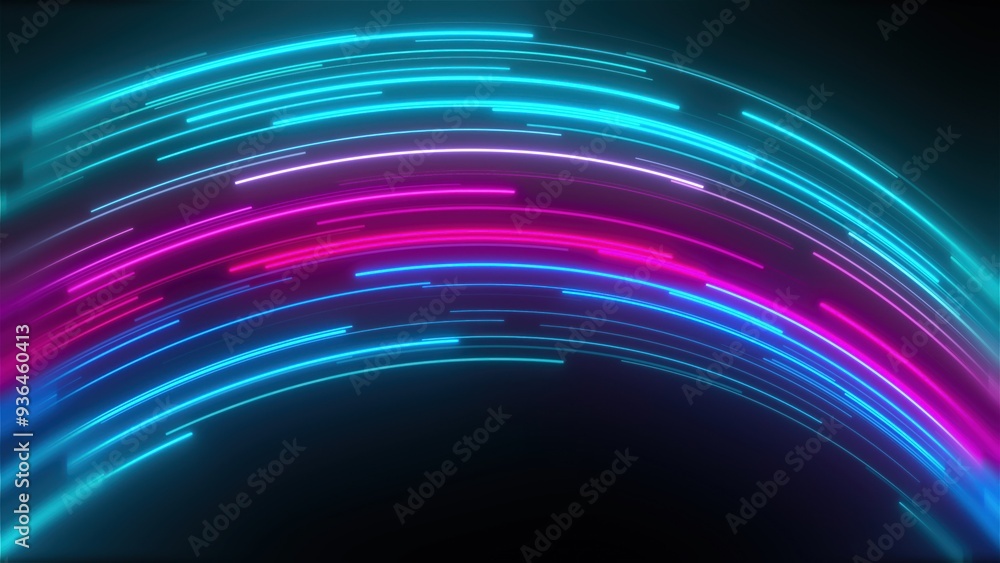 Poster fast glow lines. computer generated 3d render