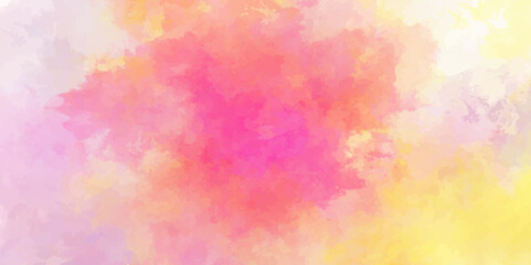 abstract colorful background with bokeh .Delicate sepia background with paint stains watercolor texture .subtle watercolor pink yellow blue gradient illustration.	
