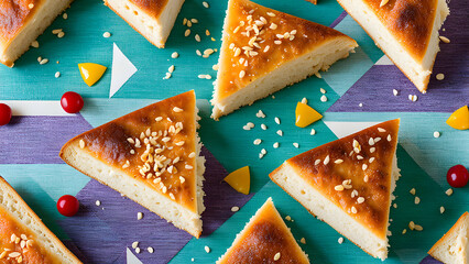 cake slices with sprinkles