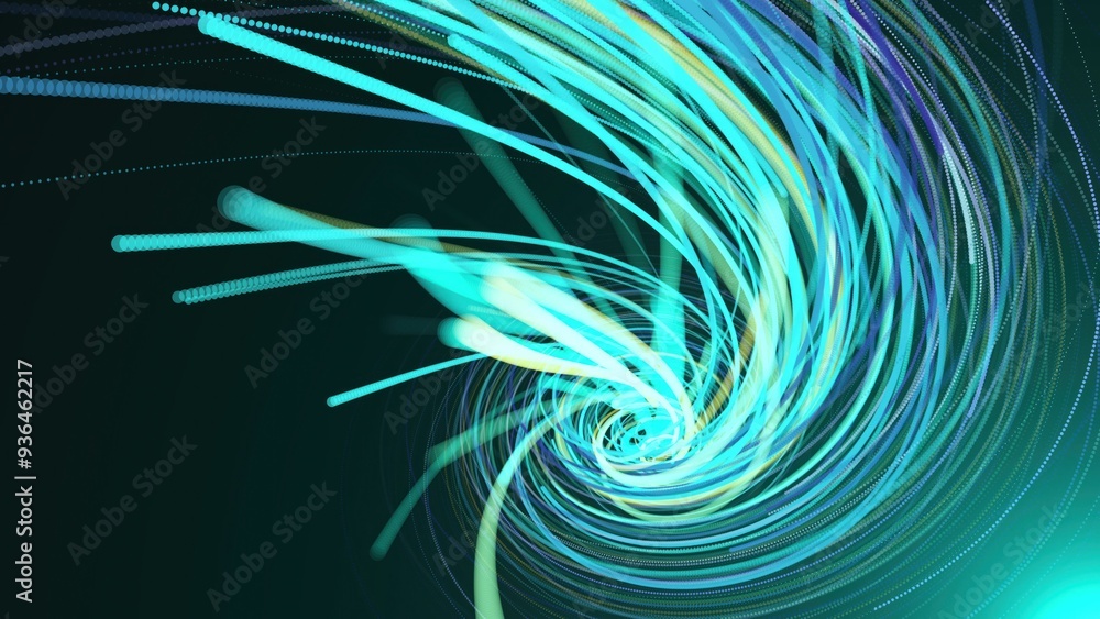 Poster abstract spiral lines. computer generated 3d render