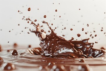 Fototapeta premium Captivating Splash of Rich Chocolate Liquid