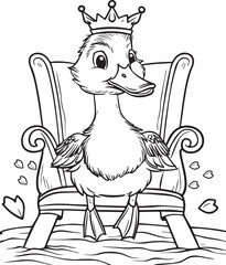 Duck Coloring Pages- Duck for children colouring activity