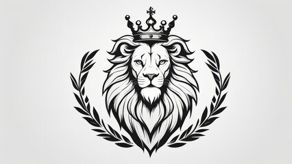 Fototapeta premium heraldic lion head halloween 