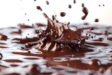 Fototapeta premium Captivating Splash of Rich Chocolate Liquid