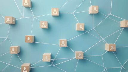 The networking wooden cubes