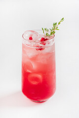 tasty cocktail on the white background