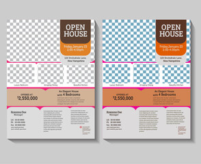  Simple minimalist corporate business flyer design template business flyer layout template in A4 size template.