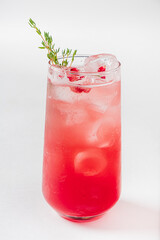 tasty cocktail on the white background