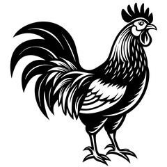 Rooster isolated vector file logo design	