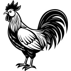 Rooster isolated vector file logo design	