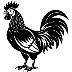 Rooster isolated vector file logo design	