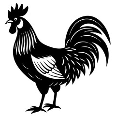 Rooster isolated vector file logo design	