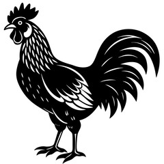 Rooster isolated vector file logo design	