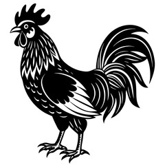 Rooster isolated vector file logo design	