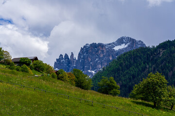 Panoramic view of the Alps in South Tyrol, Italy.
