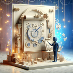 Flat Vector of Puzzle Pieces and Light Bulb for Innovation Concept in Business - Creative Problem Solving Design on White Background with Smart Business Tone