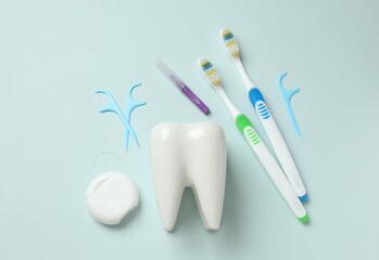 Concept of tooth treatment and dental care
