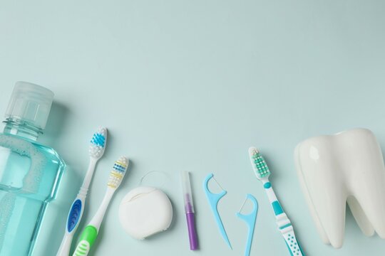 Concept of tooth treatment and dental care