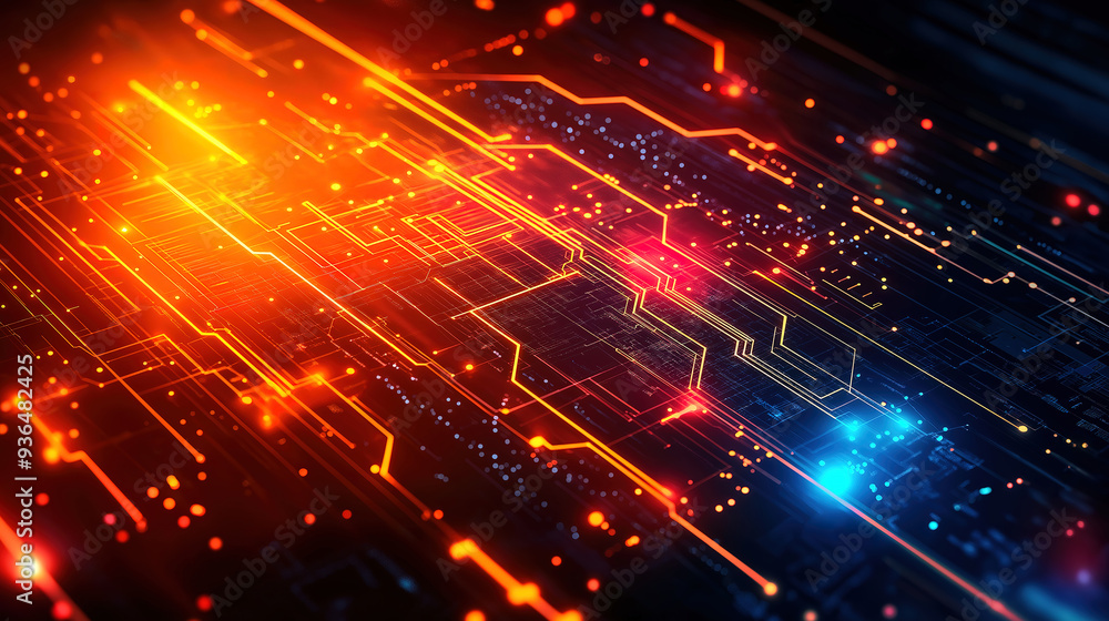 Poster background abstract realistic technology particle