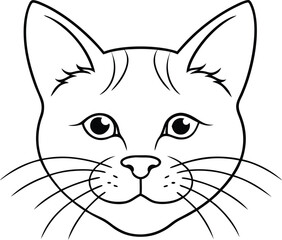 Discover fun catface line art perfect for kids' coloring creativity in this book
