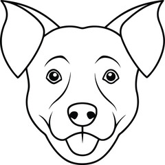 Discover adorable dogface line art perfect for kids coloring book fun
