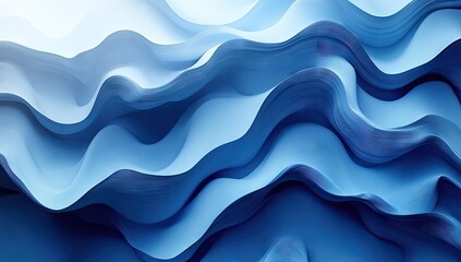 Abstract Blue Wave Pattern