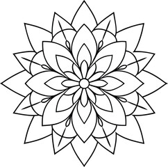 Floral mandala line art coloring book for kids to boost imagination and relaxation
