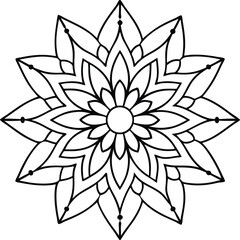Kids will love coloring floral mandala line art in this fun activity book
